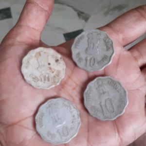 Rare Vintage Four10 Paisa Coins