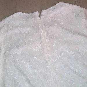 Cute White Net Top | Korean Fashion