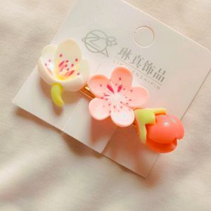 Korean Flower Alligator Hair Clips.