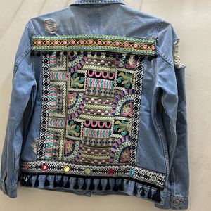 Denim Embroidered Jacket