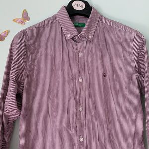 United Colours Of Benetten Red Stripes Shirt (Men)