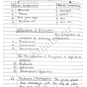 B.Tech AKTU Environment & Ecology EVS Notes