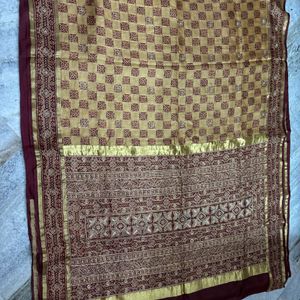 Pure Silk Gharchola Saree With Lagdi Pattaon Palla