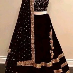 🆕 Semi Stitched Lahenga( No Coin ❌ Return)