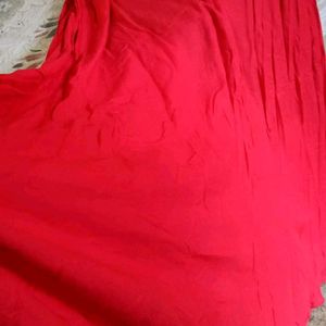 Sleeveless Red color long Dress