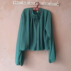 Women Sea Green Top