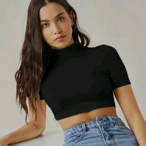 High Neck Crop Top