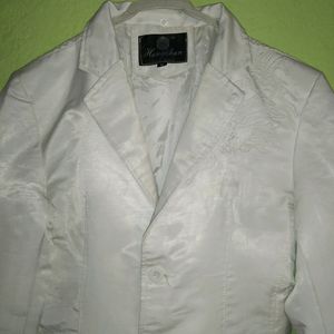 White Bleazer With Hard Sholder And Embroidery. This Is Almost New Item. Used 2 Or 3 Times In Occasion.