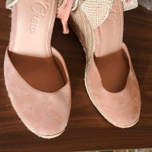 Made-in-Spain lace-up high-heel espadrilles