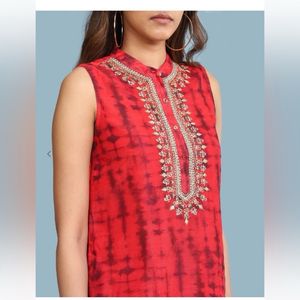 Aarke Ritu KumarTie-&-Dye Straight Kurta with Pant