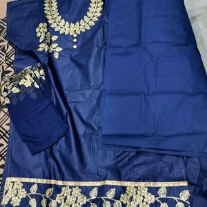 Stytlish Cotton Dress Material Blue Diwali Offers