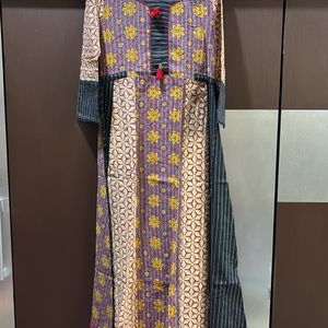 Gorgeous Bloack Print Anarkali Kurta