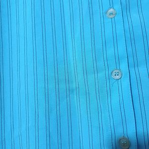 Sky Blue Stripped Formal Shirt