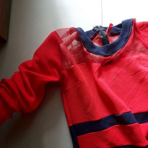 🎄 Cute Red Dress Stretchable Sweater Winter Wear