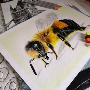 Honey Bee 🐝 Painting