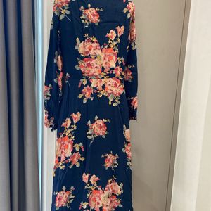 Zara Floral Midi Wrap Dress