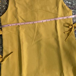 ZARA Sleeveless Yellow Long Top