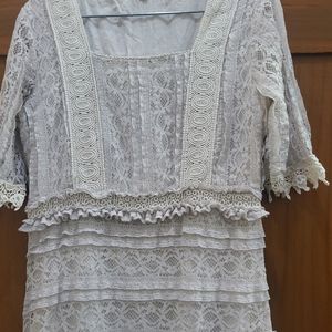 NET WHITE DRESS