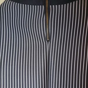 Black-and-white Striped Skirt.