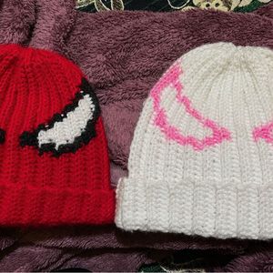 Spiderman Crochet Couple Beanie ( Readymade )