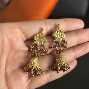 Beautiful  Maroon Jhumka