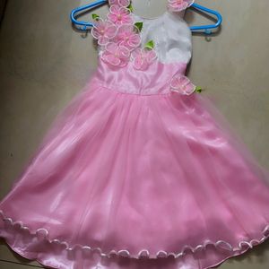 Baby Pink Net Frock