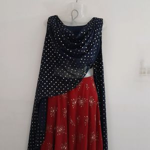 Navy Blue Ethnic Set (Women's)