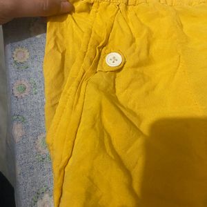 Yellow Colour Cute Shorts With Pocket @rs 99