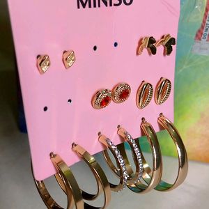 Miniso Earrings Set 🎀♥️