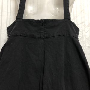 Lindy Bop Black Dungaree Dress Skirt