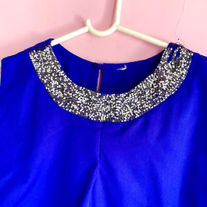 Blue Embellished Top