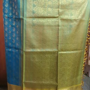 Kanjeevaram Silk Saree with Stiched Blouse