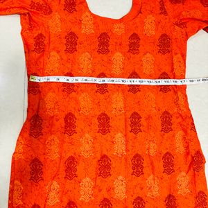 Cotton Orange Kurta