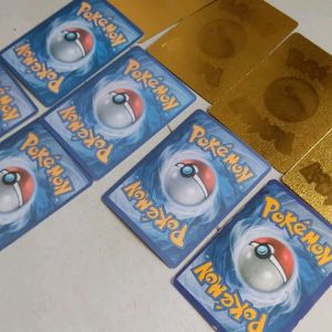 4 Golden And 6 Rare Pokemon Cards