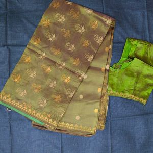 Beautiful Olive Green Saree