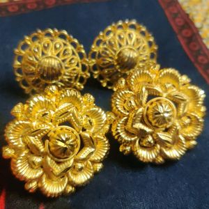 1+1 Golden Earrings New