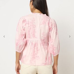 CUTE PINK PEPLUM TOP