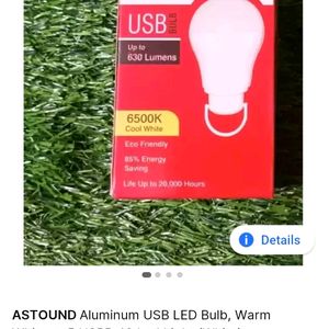 USB LED Bulb, Warm Light