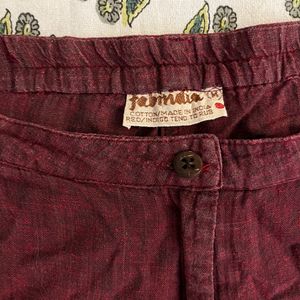 Fabindia Cotton 3/4 Pants