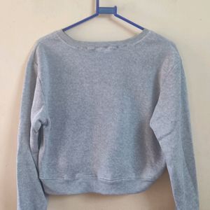 Grey Cropped Sweatshirt