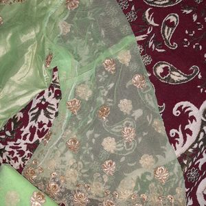 Green Colour Sharara Suit With Dupatta😍