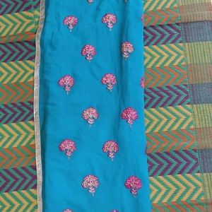 Heavy Work Blue Saree