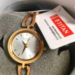 New Titan Watch Raga With Dimond And 22karat Gold