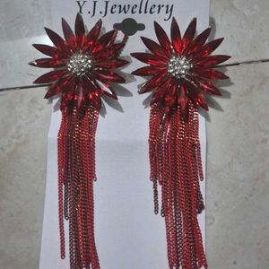 Red Earrings Light Weight