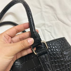 Black croc Handbag