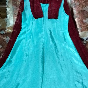 New Stayle Gown Dress With Kurti Ne