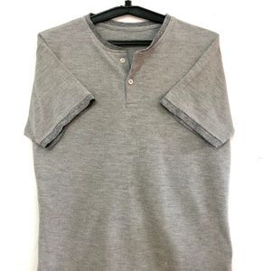 Grey Colour Casual Tshirt