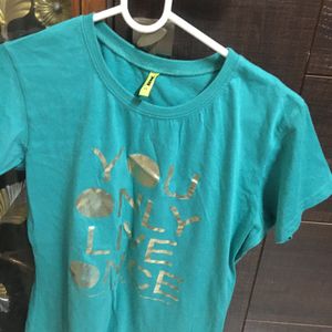 Casual Sea Green Tees