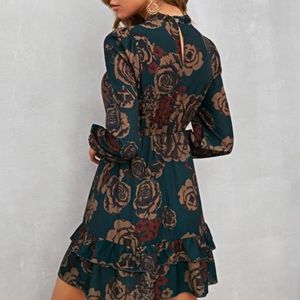 Flared Printed Dress