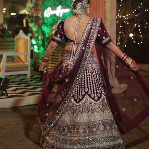 Wine Color Lehenga🍷